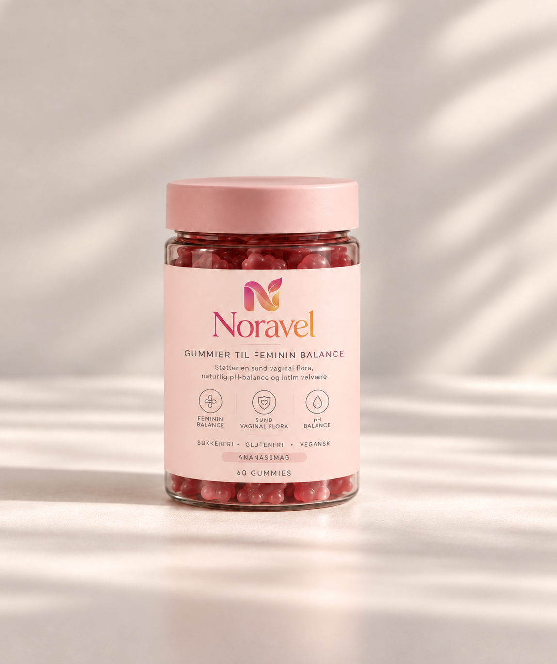 Noravel bøtte med 60 gummies til feminin balance